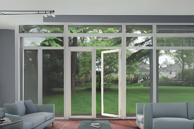 PVC Glass Panel Door